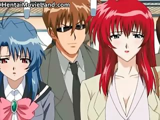 Sexy redhead anime babe gets tiny snatch part4